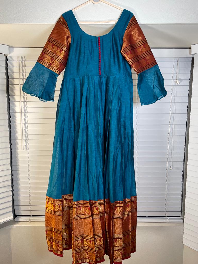 9257496 narayanpet mercerised cotton long gown 6